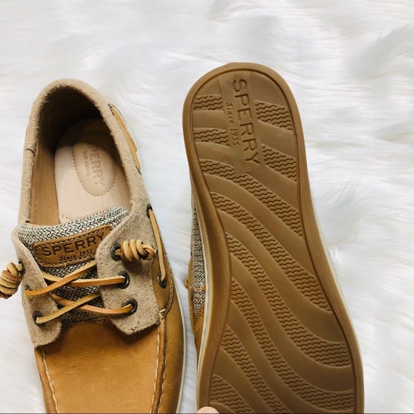 Sperry GENUINE LEATHER brown womens boat shoes - Picture 5 of 6